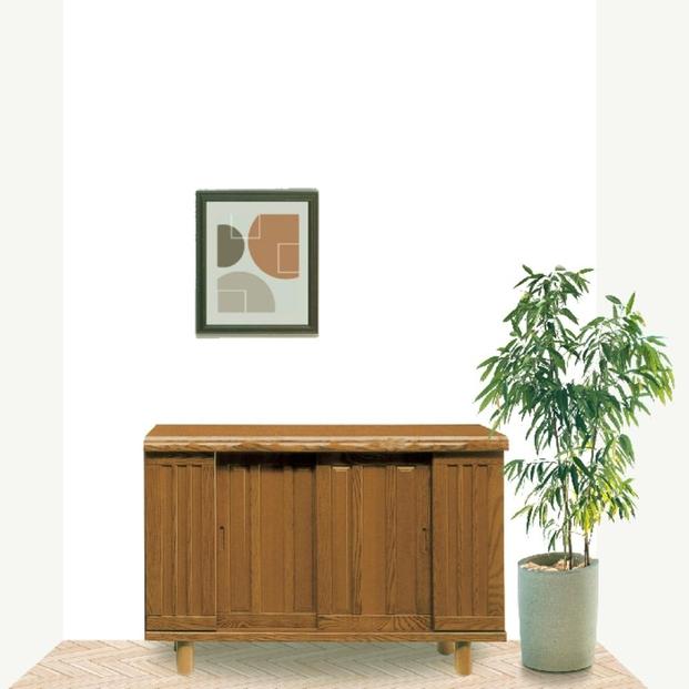 大川家具　シューズボックス　光林1600L　幅160cm  靴箱 収納