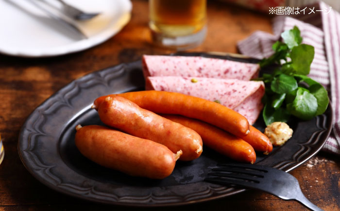 【全12回定期便】秒でプラスもう一品！ブランドポーク『オズの箱入り娘』使用！特製ウインナー（5本入り）×3袋 合計360g 豚肉 小分け 切り落としベーコン 愛媛県大洲市/株式会社オズメッセ [AGA