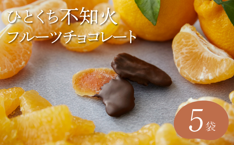 【7営業日以内発送】ひとくち 不知火 フルーツ チョコレート 5袋（1袋×58g入）