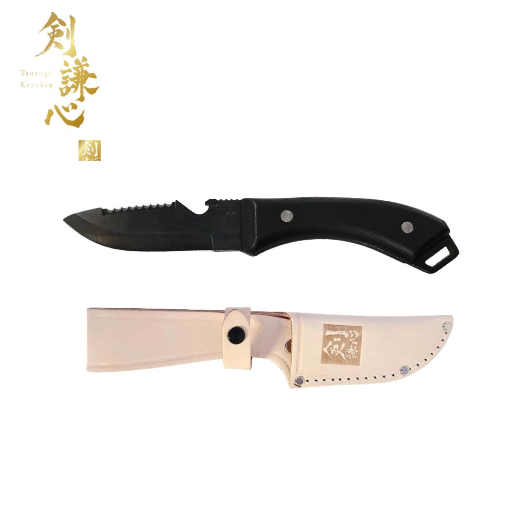 【ふるさと納税】[剣謙心] アウトドアナイフ Yaiba2 黒染め キャンプ用品 アウトドア用品 【048S003】