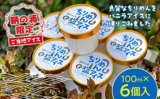 スイーツ 【冷凍】 鞆の浦限定ご当地アイス 《ちりめん塩アイス》 100ml×6個 広島県福山市/鞆の浦けんちゃんのいりこ屋 アイスクリーム ちりめん バニラアイス デザート おやつ [BAFO002