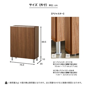 シューズボックス 【リアル 75 LO】 ヒッコリーホワイト_シューズボックス リアル 75 LO 大川家具 カラー ヒッコリーホワイト 靴箱 靴 収納 可動棚 お洒落 国内製造 お取り寄せ 福岡県 