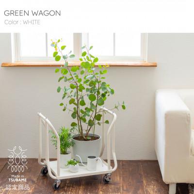 ふるさと納税 燕市 【TETSUNAGI】グリーンワゴン　ホワイト　収納　インテリア　スチール