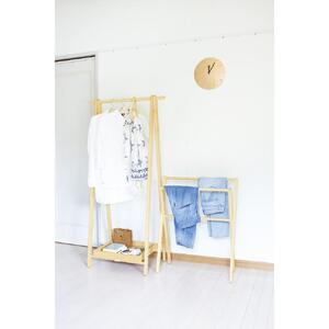 ドレスラックとトレーのセット　メープル 【 旭川家具 北海道 旭川市 木製 家具 選べる樹種 コート掛け ハンガーラック 洋服掛け 木製ラック  トレー 鞄置き ズボン置き 鞄収納 洋服収納 見せる収