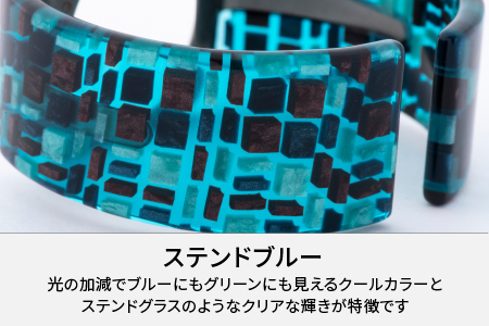 Apple Watch Series10対応モデル登場!!　Apple Watch専用バンド 「Air bangle」ステンドブルー（Series10　42モデル）アダプタ：ブラック