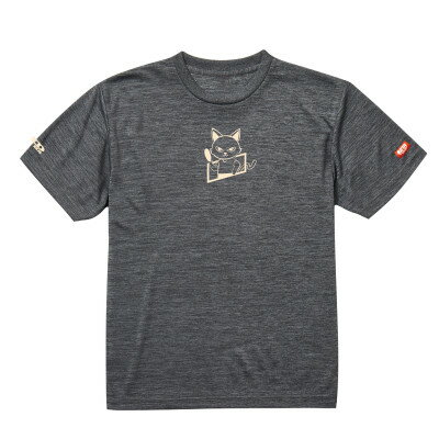 【ふるさと納税】JTTA公認　卓球ユニフォーム【男女兼用(ドライ):140サイズ】ねこ　チャコール【1514468】