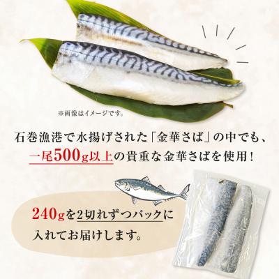 ふるさと納税 石巻市 金華さば 一夜干し 3.6kg ( 240g × 15パック ) 冷凍 サバ 鯖 魚 青魚 金華鯖 |  | 02