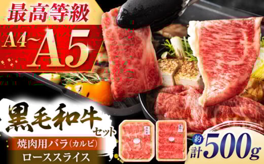 くまもと黒毛和牛「藤彩牛」2種の食べ比べ計500g 3900 / 牛肉 焼肉 藤彩牛 黒毛和牛 焼肉用 ブランド牛 特産品 熊本県 菊陽町【株式会社フジチク】 [BHAD010]