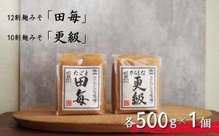 12割麹みそ「田毎」・10割麹みそ「更級」(各500g×1ヶ) | みそ