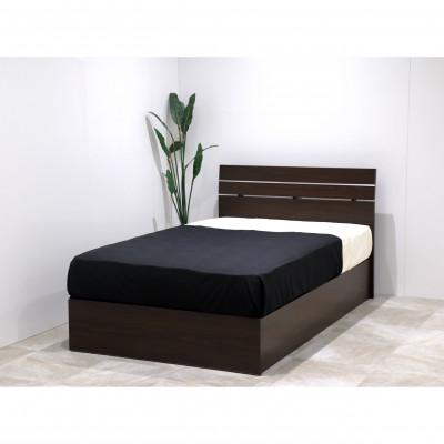 ふるさと納税 知立市 【組立付き】309セミダブルベッド(ダークブラウン)ボンネルコイルマットレス付(1525)