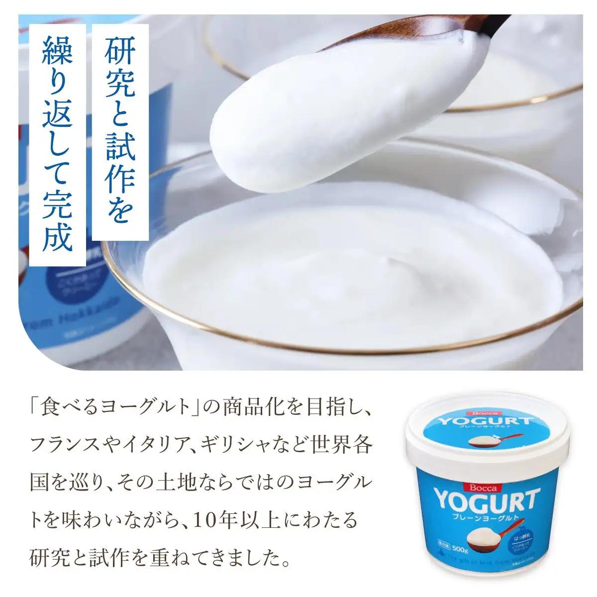 [5525-1205]北海道 牧家 Bocca ヨーグルト 500g 3個 計1.5kg 生乳 ミルク 練乳 濃厚 デザート スイーツ おやつ 乳製品 冷蔵