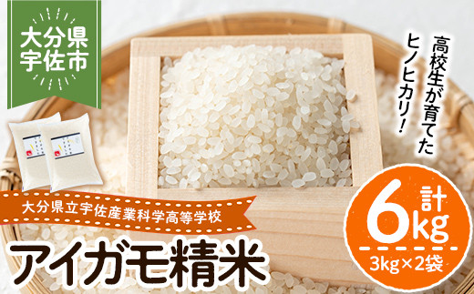 
                  <先行予約受付中！2026年11月上旬以降順次発送予定>＜新米・令和8年産＞アイガモ精米(計6kg・3kg×2袋) 米 お米 精米 白米 アイガモ米 合鴨米 ごはん ご飯【109600101】【大分県立宇佐産業科学高等学校】
                