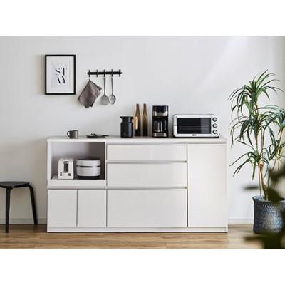 ふるさと納税 筑後市 キッチンカウンター アンサンブル 幅178.6 【カラー:鏡面ホワイト】