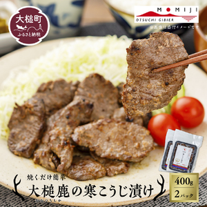 【失敗なし！しっとりジューシー】大槌鹿の寒こうじ漬け【優秀賞受賞】400g 岩手県産 天然鹿 鹿肉 味付肉 寒こうじ 安藤醸造 ジビエ ヘルシー 低カロリー こうじ 糀 おかず ご飯のお供 赤身 冷凍 加工肉 ギフト
