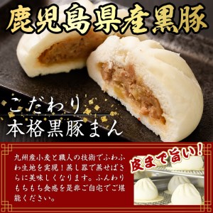 【訳あり】黒豚まん10個入り！化粧箱なし自宅用！ 肉まん 黒豚 訳あり【有限会社アグリおおすみ】A-188