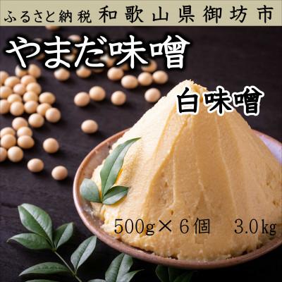 ふるさと納税 御坊市 やまだ　手作り白味噌 3.0kg