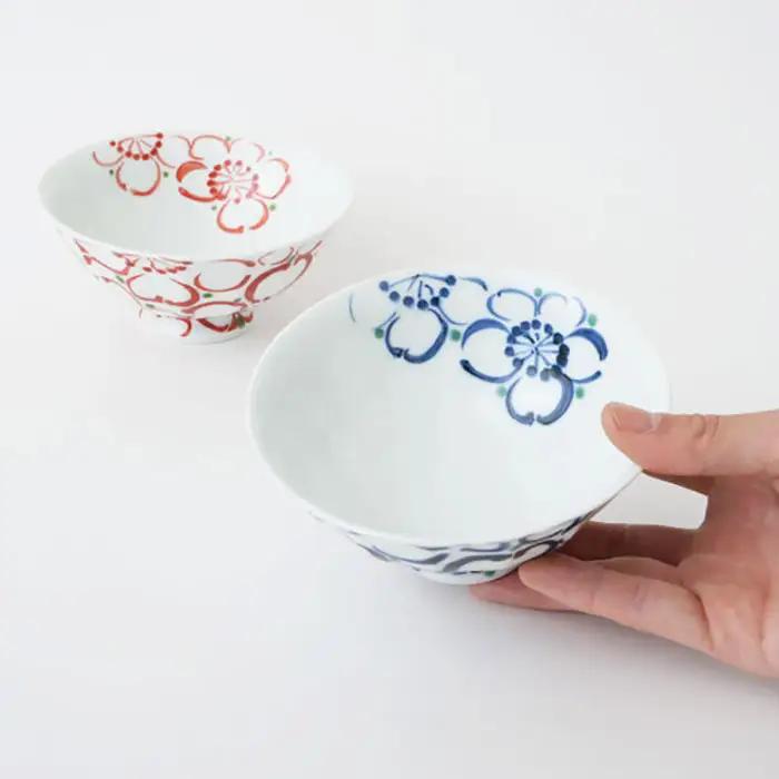 【波佐見焼】大輪桜 茶碗 湯呑み ペアセット 食器 皿 【福田陶器店】 [PA153]  波佐見焼