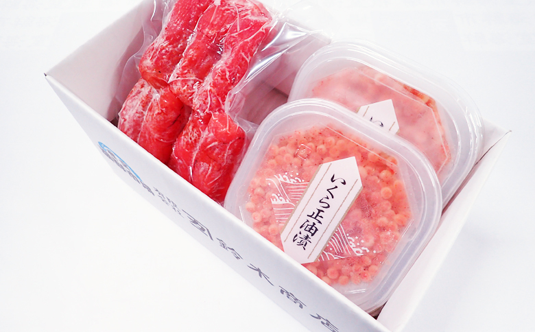 いくら醤油漬(鮭卵)70g×2P、辛子明太子500g A-11151