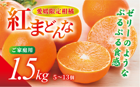 紅まどんな 愛媛 ご家庭用 1.5kg （5～13個）【先行予約】【数量限定】愛果28号 愛媛果試第28号 みかん 柑橘 人気 愛媛 伊予市＜2025年11月下旬～順次発送＞｜B249