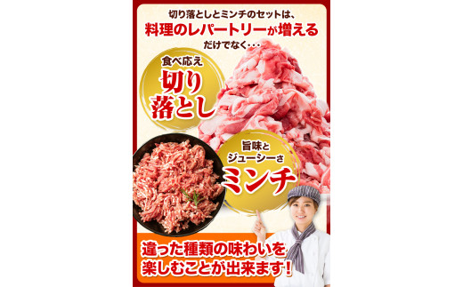 6ヶ月定期便 うまかポーク  約400g×7袋 【切り落とし2.8kg+ミンチ1.2kg】《お申込み月の翌月から出荷開始》---fn_fuptei_23_68000_mo6num1_set---