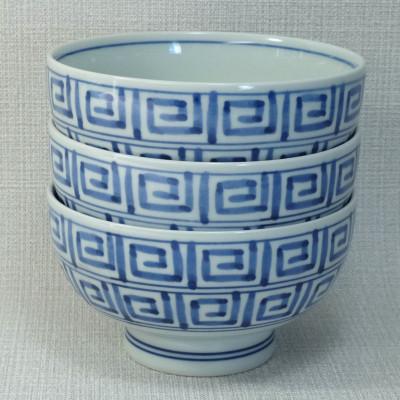 ふるさと納税 長崎県 【波佐見焼】φ13.5cm小ぶり丼・汁碗3個組 雷紋 3 22833 |  | 01