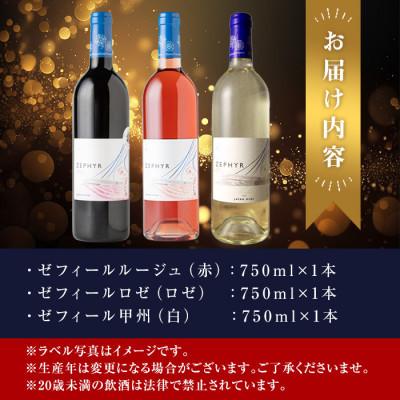 ふるさと納税 大和町 了美ワイン ゼフィール3本セット(赤・ロゼ・白) 750ml×各1本 |  | 03