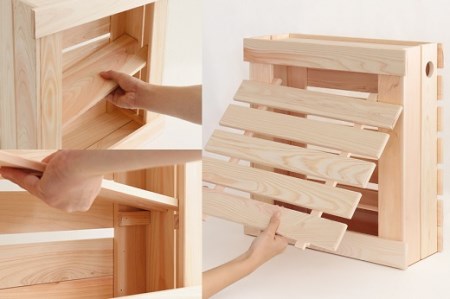 ルーター ケーブル ボックス Lサイズ 収納 / 紀州産 桧 神棚屋さんが作る 木製 2段収納 Wi-Fi コンセント