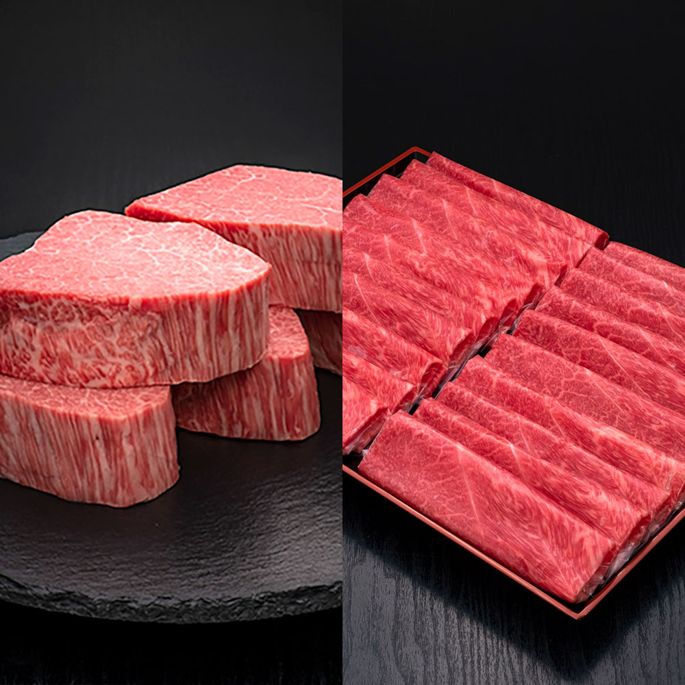 【ふるさと納税】＜選べる容量＞A5等級 博多和牛 ヒレシャトーブリアン 満足Hセット 約2kg～12kg 上赤身 薄切り うす切り 牛肉 和牛 お肉 肉 牛 ヒレ肉 ヒレ ステーキ 厚切り ダイヤモンドカット しゃぶしゃぶ すき焼き セット 九州 福岡県 福岡 糸田町 糸田 冷凍 送料無料