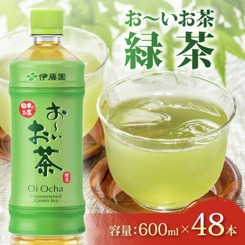 【ふるさと納税】 おーいお茶 緑茶 計 48本 600mL × 24本 2ケース 防災備蓄 茶 ペットボトル 飲料 伊藤園 防災