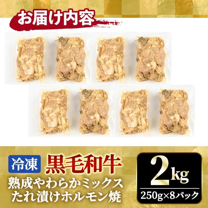 ホルモン たれ漬けホルモン焼 2kg(250g×8P) 牛肉 黒毛和牛 【ホルモン】【ho1492】