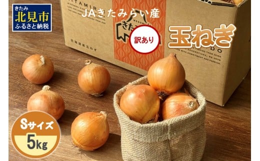 【2025年11月中お届け】【訳あり】JAきたみらい産 玉ねぎ Sサイズ 5kg ( タマネギ たまねぎ 野菜 わけあり )【225-0001】