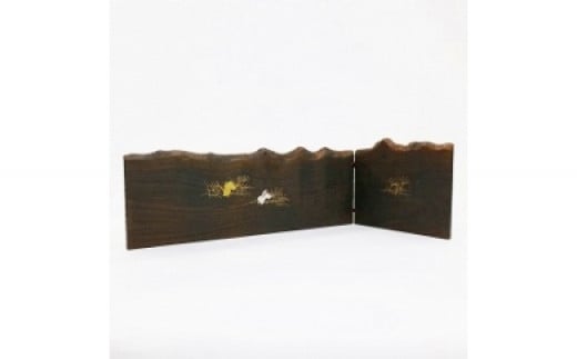 【桐工芸】風炉先屏風　金銀うさぎ  石川 金沢 加賀百万石 加賀 百万石 北陸 北陸復興 北陸支援