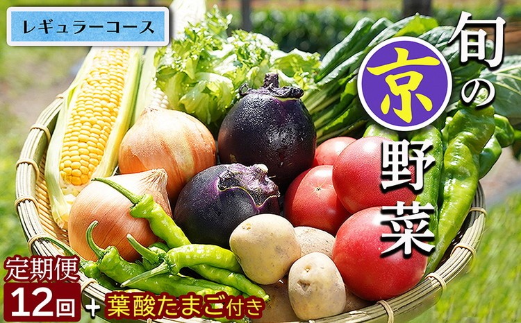 
                  野菜定期便 12回 葉酸たまご付 4~6種類 旬の京野菜 レギュラーコース 詰め合わせ 季節 旬 野菜 やさい 野菜便 国産 国産野菜 新鮮 おまかせ 産地直送 春野菜 夏野菜 秋野菜 冬野菜 葉物 果菜 根菜 カット野菜 京都府産 亀岡市産 京丹波町産 季節の野菜 九条ネギ なす 唐辛子 サラダ トマト 京水菜 壬生菜 聖護院大根 聖護院かぶら 里いも つるむらさき 京都府 亀岡市
                