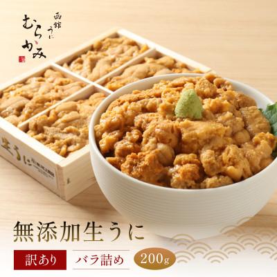 ふるさと納税 北斗市 「うにむらかみ」無添加生うに　訳ありバラ詰め　200g