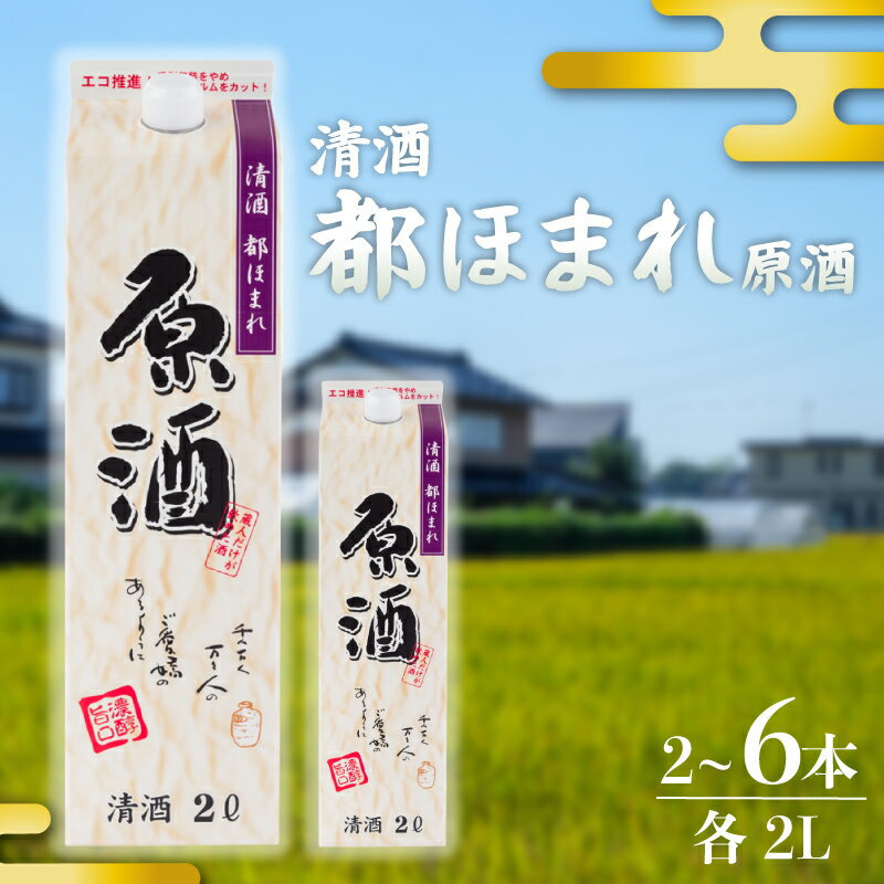 【ふるさと納税】 日本酒 原酒 2Lパック 2~6本セット 都ほまれ 甘口 国産 酒造 米 酒 アルコール 紙パック プレゼント 父の日 お酒 ギフト 晩酌 芳醇 東亜酒造 埼玉県 羽生市