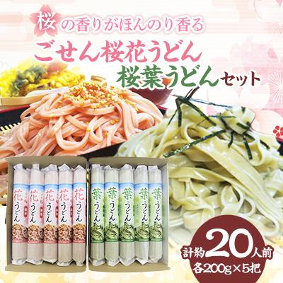 ふるさと納税 五泉市 ごせん桜花うどんと桜葉うどんのセット