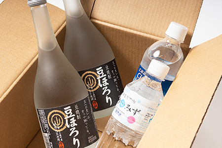 焼酎豆ほろりと炭酸水＆ミネラルウォーターセット＜焼酎豆ほろり720ml×2本（度数25%／焼酎乙類）・ミネラルウォーター500ml・炭酸水500ml ＞北海道 お酒｜中島商店  豆焼酎