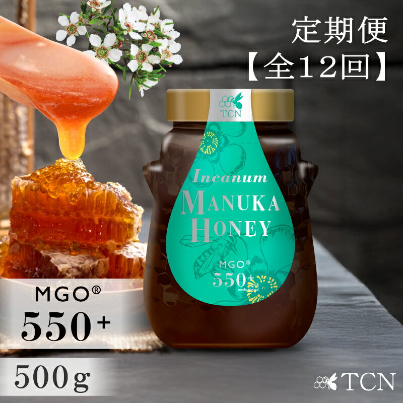 【ふるさと納税】マヌカハニー MGO550+ 500g インカナム マヌカハニー【定期便全12回 ※毎月お届け】 高級 純粋活性マヌカハニー レプトスペルマム系はちみつ ニュージーランド産 マヌカ mgo 550以上 はちみつ 蜂蜜 天然ハチミツ 自然の恵み マヌカ蜜 T144 送料無料