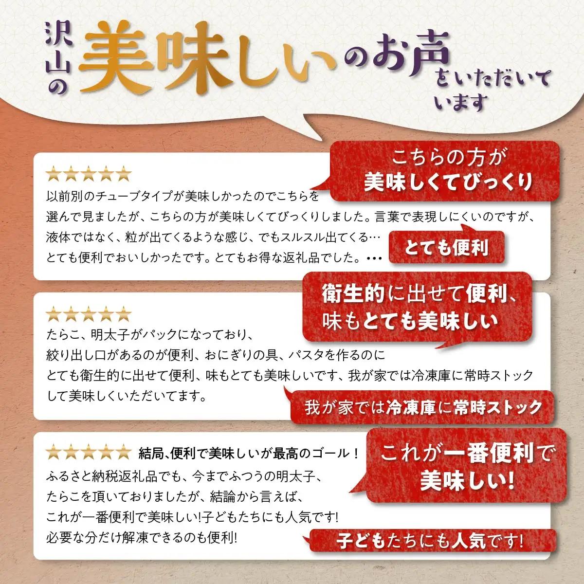キャップ付きチューブタイプ ほぐしたらこ・ほぐし明太子 【各250g×2 合計1kg】_I007-0695