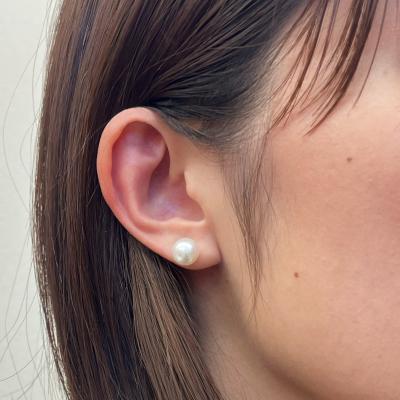 ふるさと納税 天草市 天草産 9mm - 9.5mm あこや真珠 スタッド パールピアス【Pt900】_S101-296 |  | 02