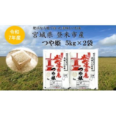 ふるさと納税 登米市 【精米】令和7年宮城県登米市産「つや姫」5kg×2袋 合計10kgセット