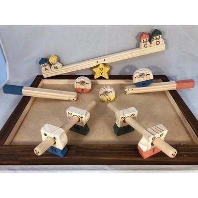 ふるさと納税 田川市 木のおもちゃ「コロポコ積木パズル(デラックスW)1〜10・A〜Z」 |  | 03