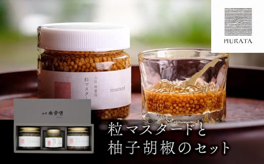 
            粒マスタードと柚子胡椒のセット ＜山荘無量塔＞ 【 粒マスタード マスタード 柚子 柚子胡椒 こしょう ゆず胡椒 胡椒 瓶 詰め合わせ 調味料 ディップ ドレッシング 万能 人気 おすすめ  山荘無量塔  CQ003】
          