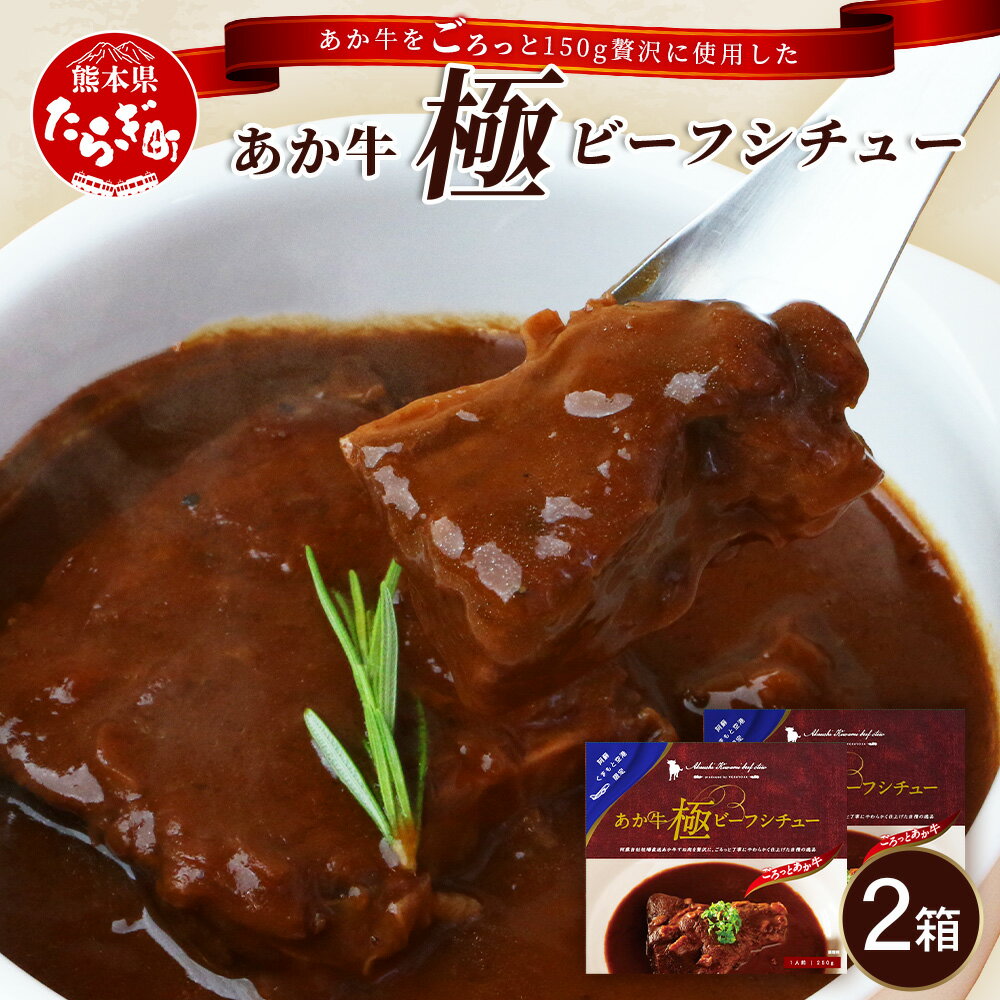 【ふるさと納税】あか牛"極"ビーフシチュー2個セット あか牛ビーフシチュー250g×2 和牛 牛肉 お肉 冷凍 国産 熊本県産 送料無料