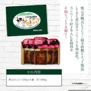 北海道産牛と笹豚の煮込みハンバーグ250g×6個セット | ハンバーグ _00121