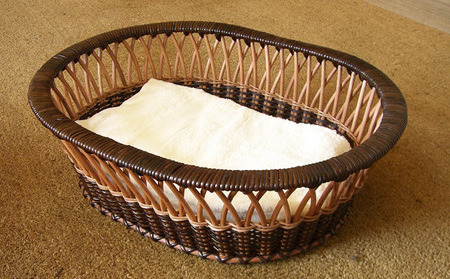 籐脱衣かご楕円 (ブラウン) FZ23-204