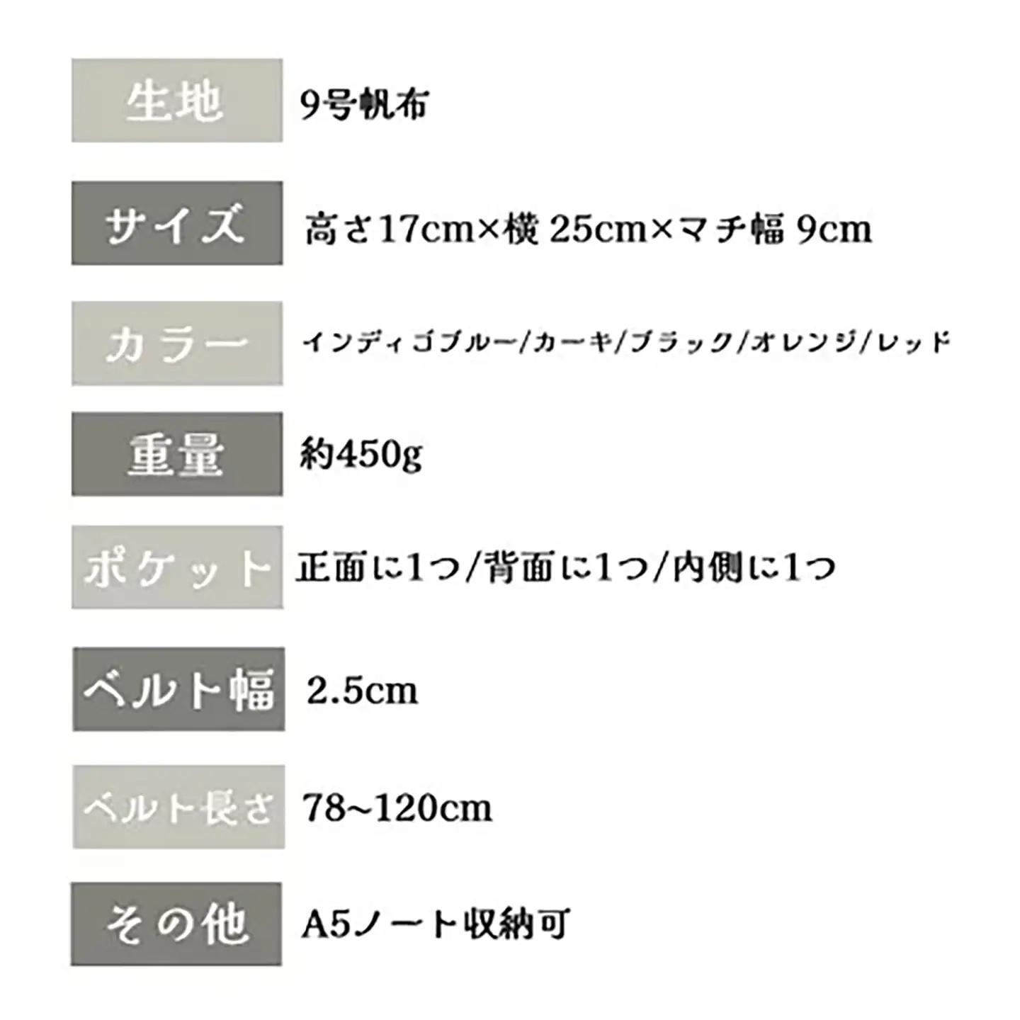 ボディバッグ コンパクト BODY（カーキ） 帆布