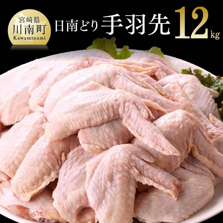 【ふるさと納税】※レビューキャンペーン※ 【業務用】九州産 宮崎県産 日南どり 手羽先 12kg - 送料無料 肉 鶏肉 若鶏 唐揚げ 煮物 手羽焼き F0721