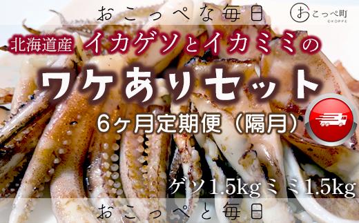 
【ワケあり】わけあって!イカゲソとイカミミ　隔月 6ヶ月定期便

