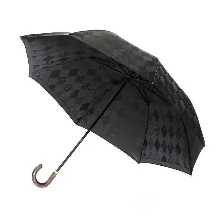 槙田商店【紳士折りたたみ傘】monotone アーガイル《晴雨兼用》